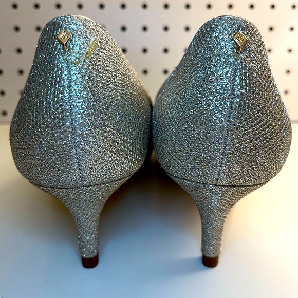Sam Edelman Dori Kitten Heels Silver Metallic Size 10M - Picture 8 of 16